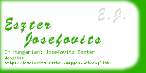 eszter josefovits business card